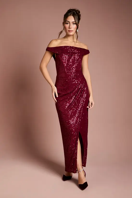 sequin red dresses